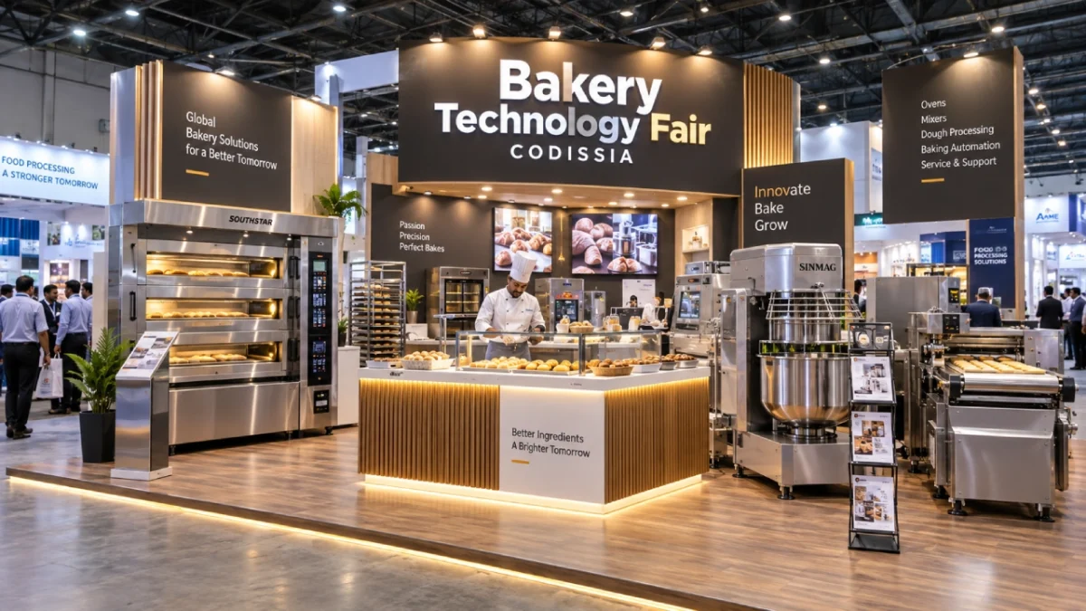 Turnkey stall fabrication for Bakery Technology Fair at CODISSIA Coimbatore