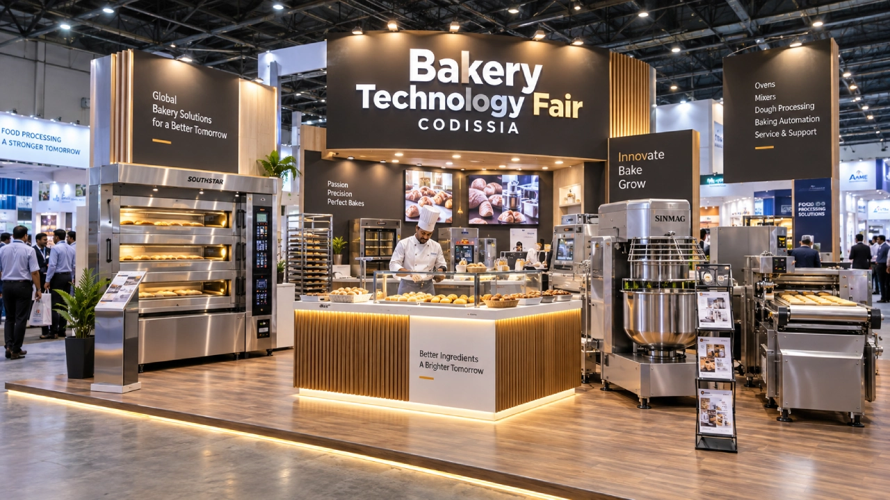 Turnkey stall fabrication for Bakery Technology Fair at CODISSIA Coimbatore
