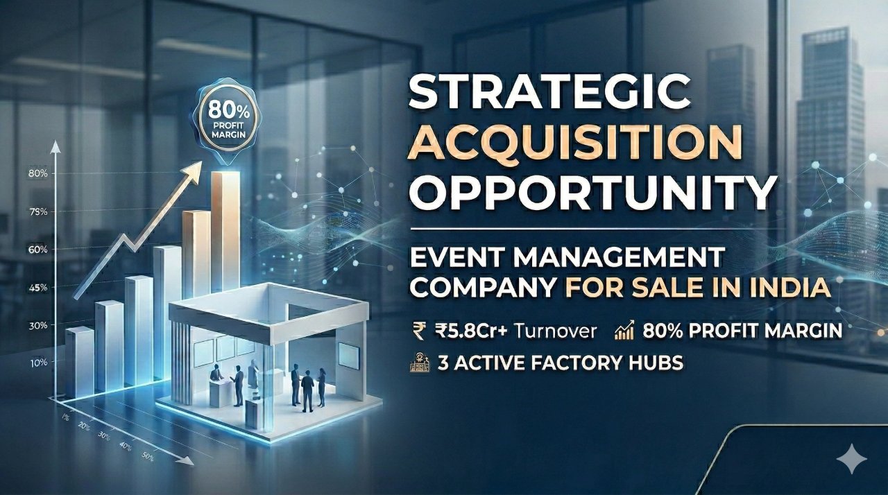 Event Management Company for Sale in India | 80% Profit