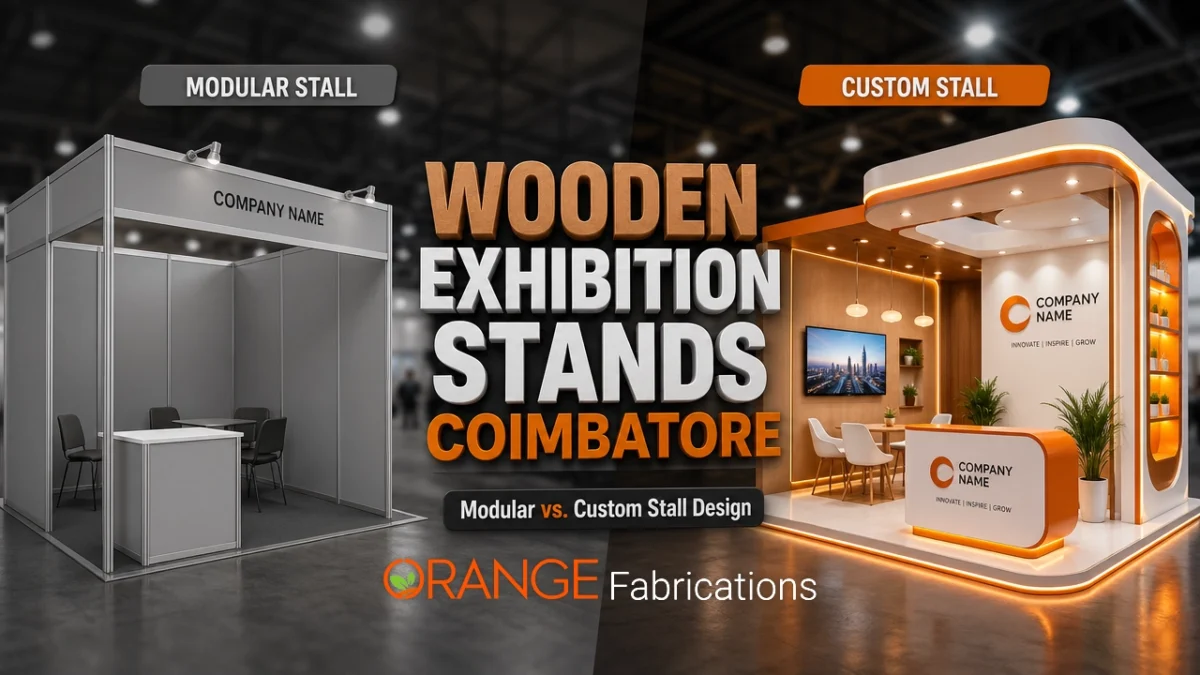 Comparison of wooden exhibition stands Coimbatore vs modular stall design at CODISSIA 2026