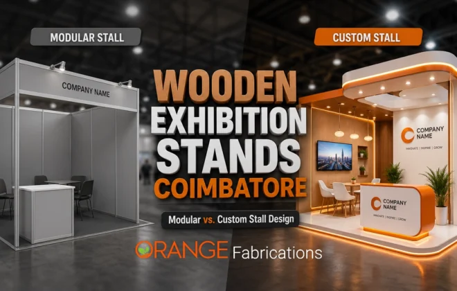 Comparison of wooden exhibition stands Coimbatore vs modular stall design at CODISSIA 2026