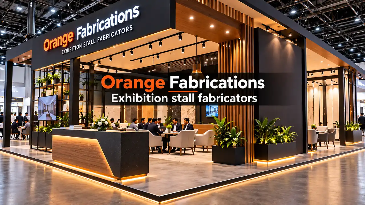 Bespoke meeting lounge and structural pavilion built for ACETECH Hyderabad at HITEX