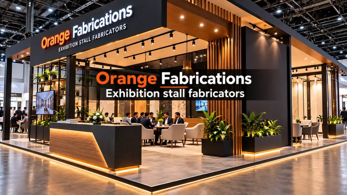 Bespoke meeting lounge and structural pavilion built for ACETECH Hyderabad at HITEX