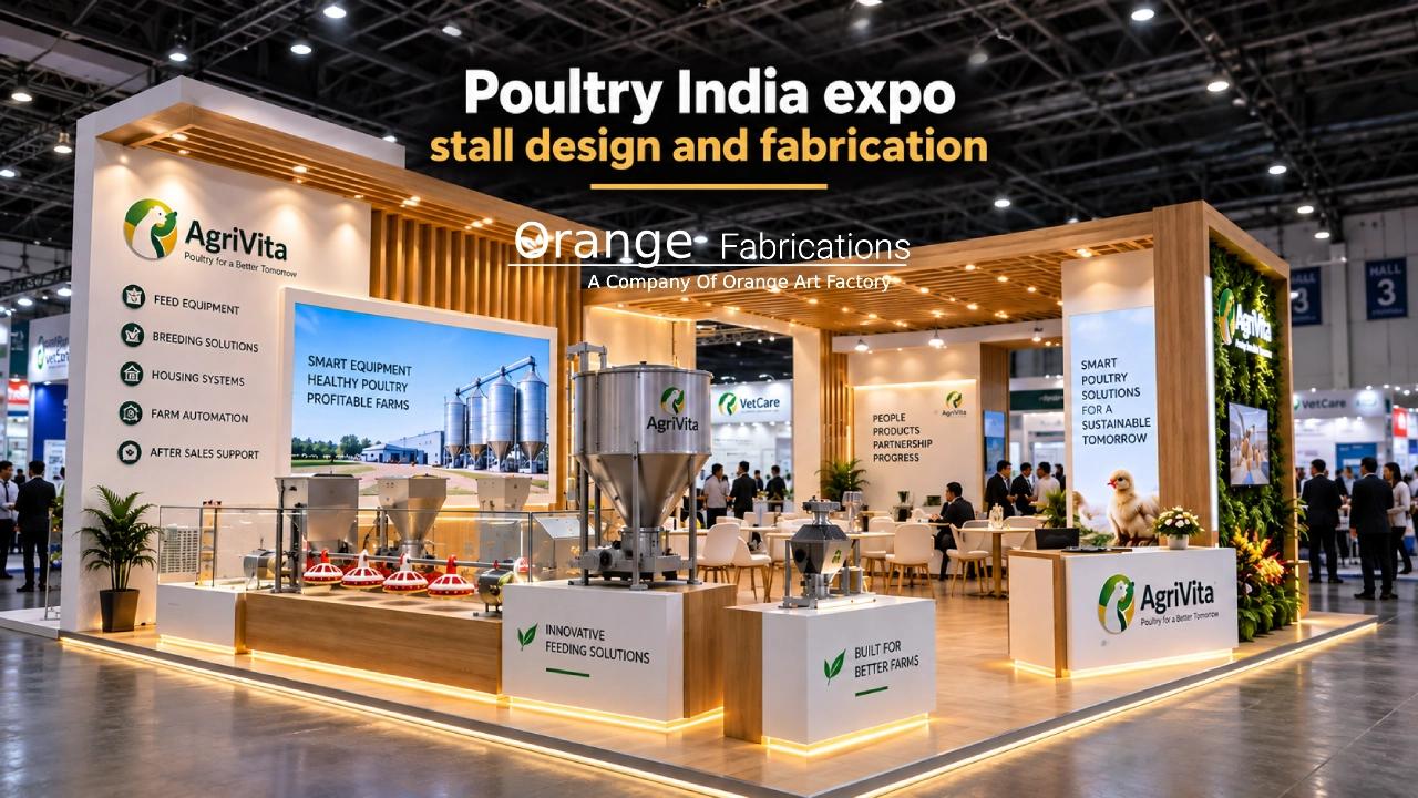 Poultry India expo stall design and fabrication at HITEX Hyderabad